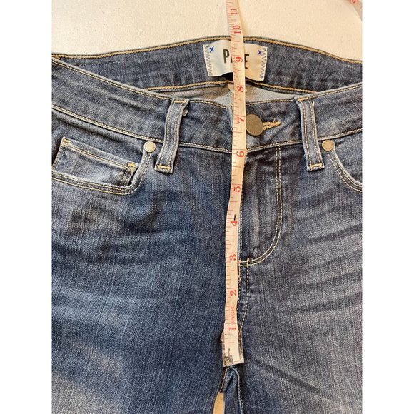 Paige Womens Jeans Verdugo Ankle Stretch Low Rise Distressed Blue Size 26 - Picture 4 of 10